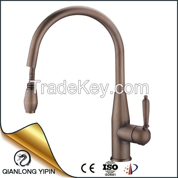 New classic style antique brass hot and cold water kitchen faucet