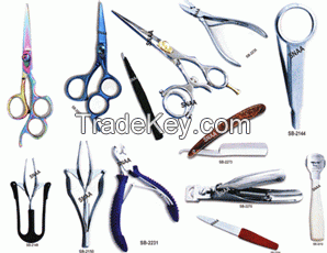 Scissor, Nail cutter, Tweezers, Skin cares, cutters,and all kind of beauty products.