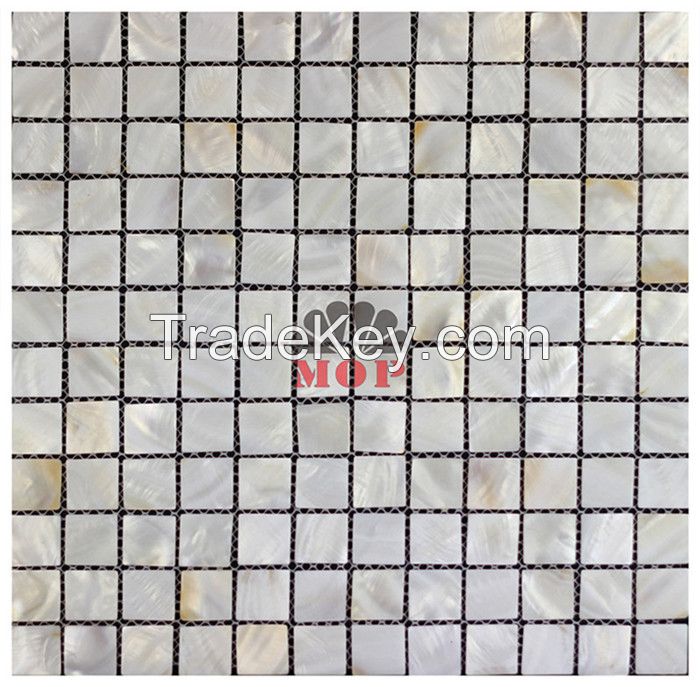 square shell mosaic slab wall tile