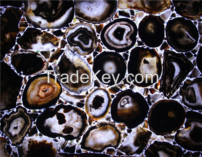 onxy stone slab agate board vanity top