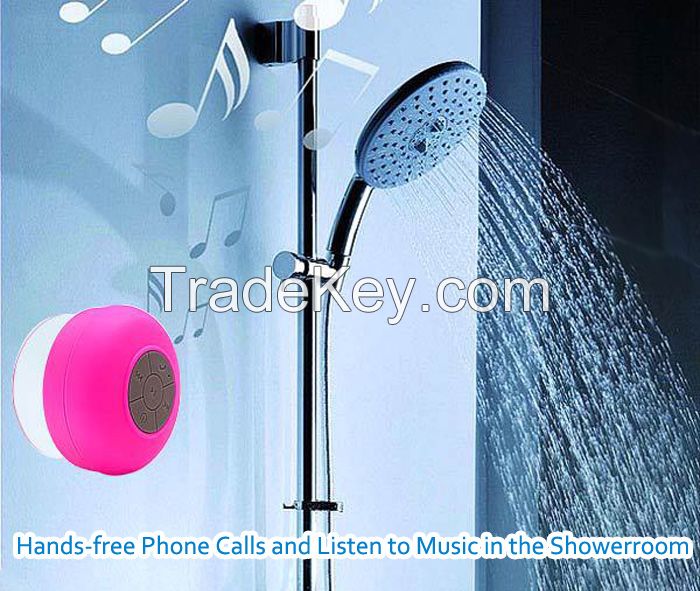 Bluetooth Water Resistant Shower Speaker with Sucker