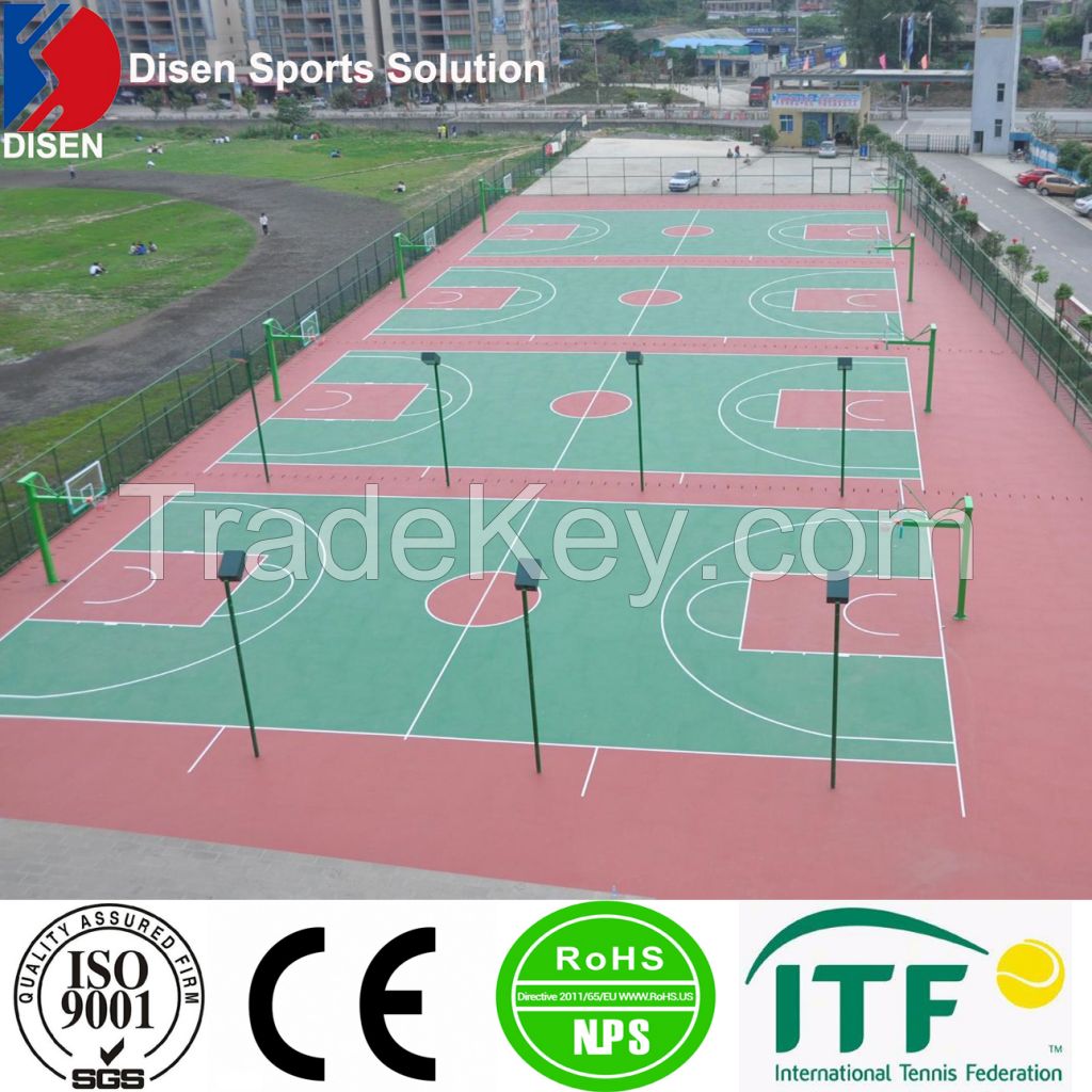 Disen SPU sport flooring for stadium/school sport court