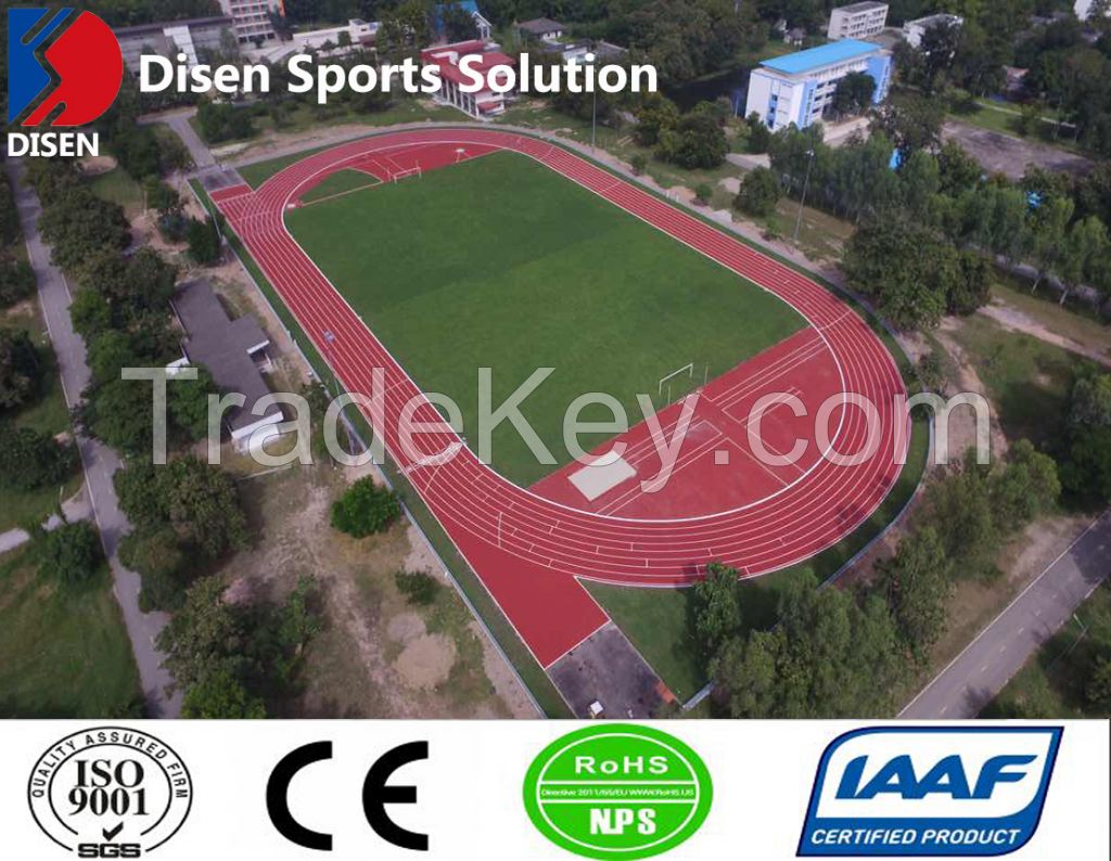 PU material for rubber running track surface
