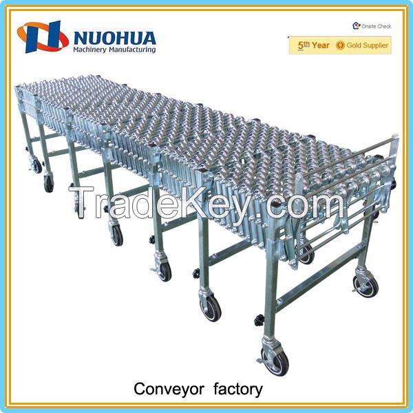 heavy duty gravity flexible skate wheel conveyor 