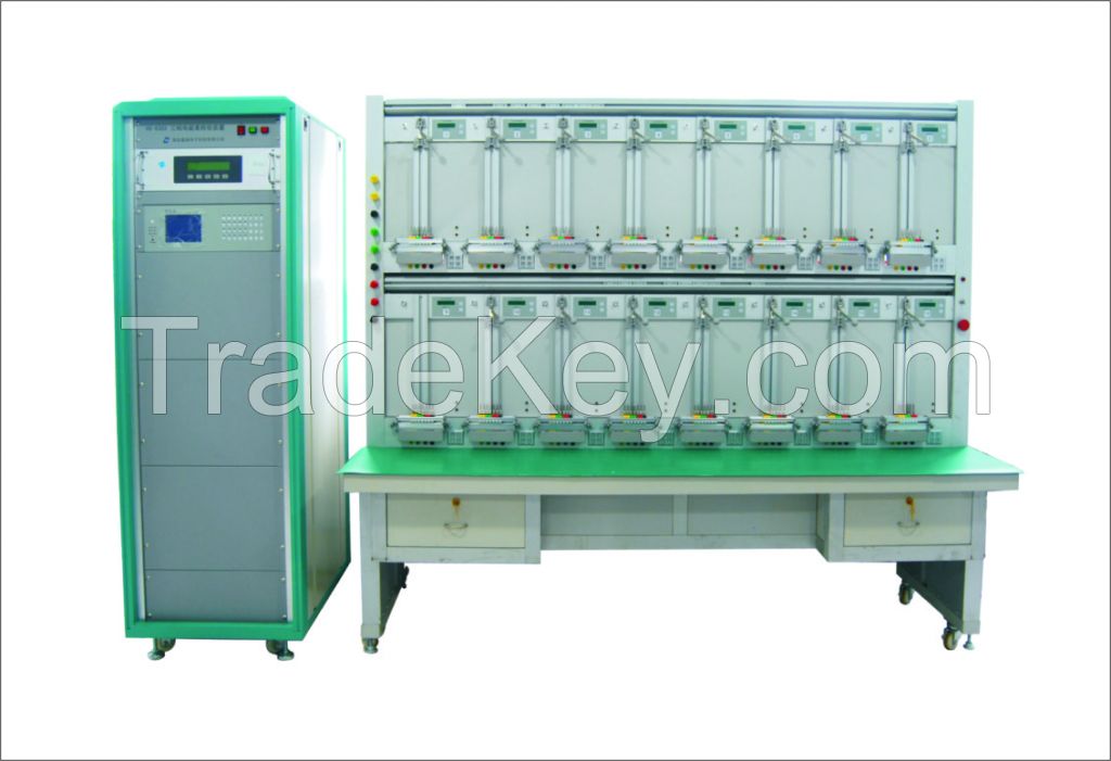 Three phase energy meter test bench with ICT