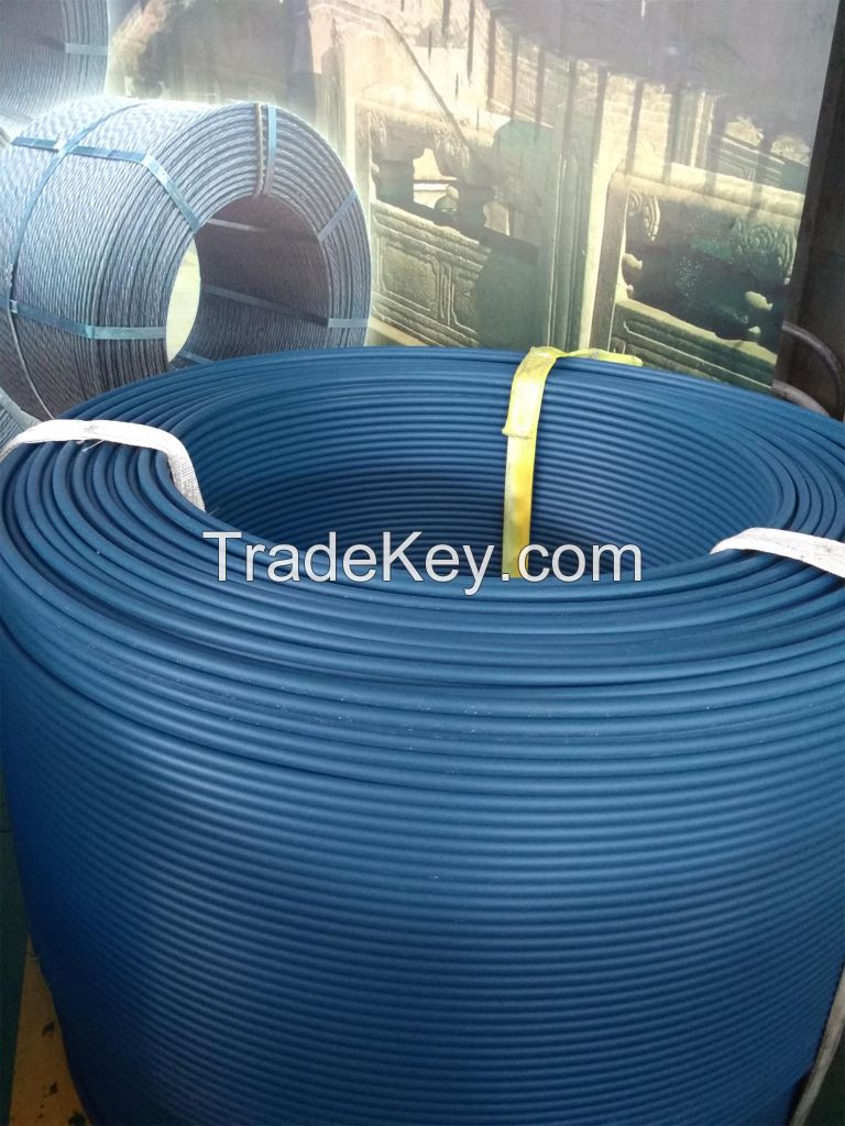 12.7/15.24mm unbounded  prestressed concrete steel PC wire, steel wire