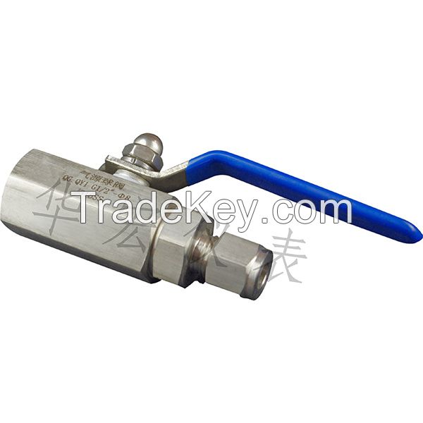 QG.QY1 stainless steel male thread instrument ball valve