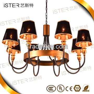 NEW!Hot sale hotel golden chandeliers modern 10 pendant lights 