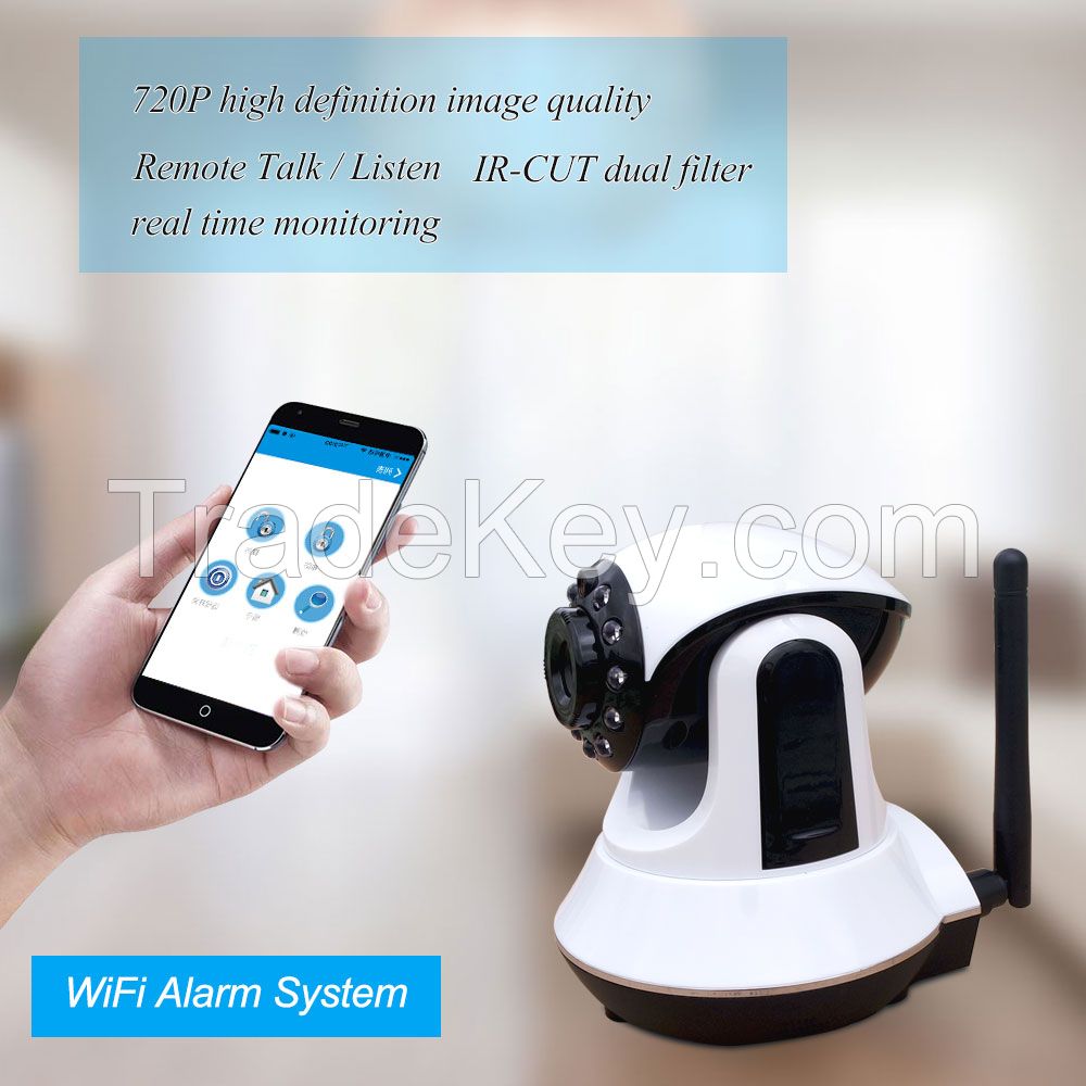 wifi gsm alarm system wireless app control 720P HD IP camera