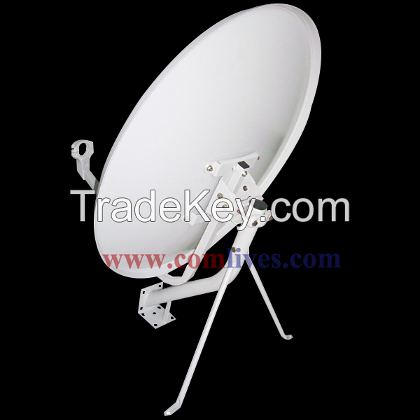 satellite dish, satellite antenna, offset dish, prime dish