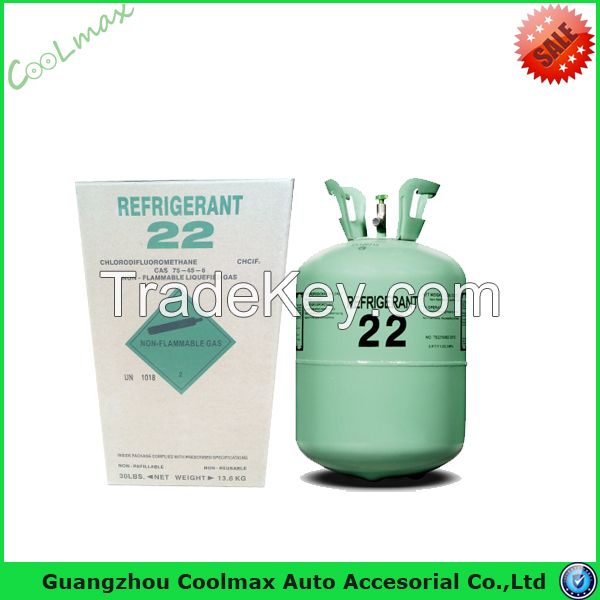 Refrigerant R22 Gas 13.6kg Purity 99.99% 30lb Cylinder, R22 Refrigerator Gas with High Quality