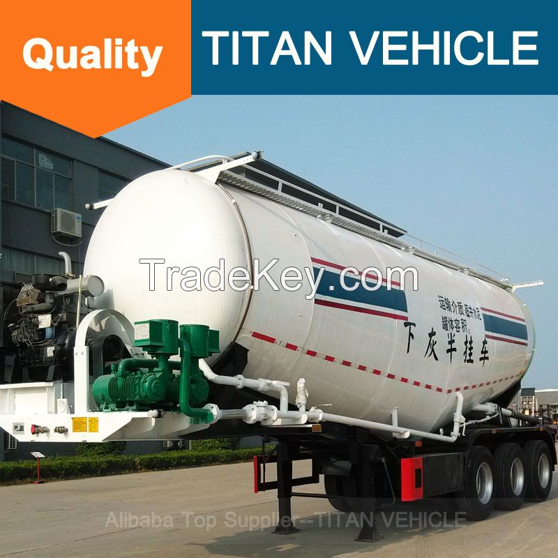 Titan Vehicle Bulk Cement Silo Semi Trailer V Type Bulk Cement Semi Tr