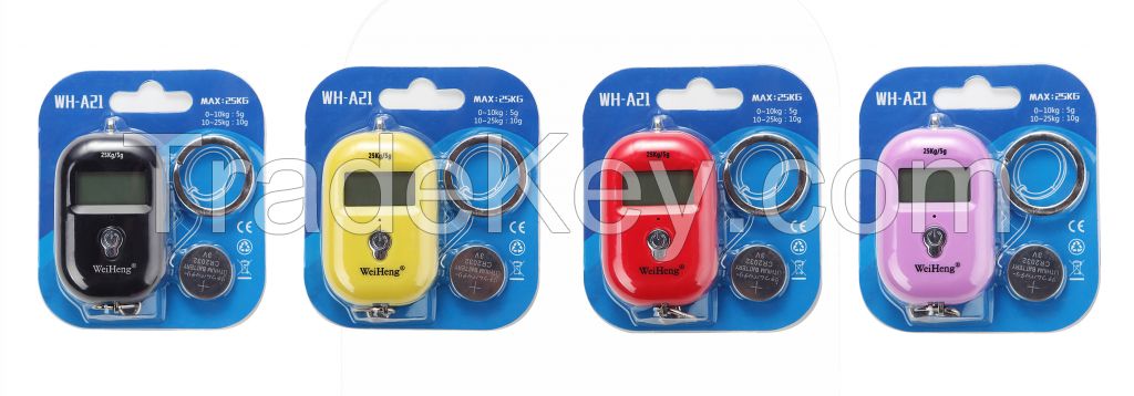 Chinese supplier mini 25 kg portable hanging luggage weighing scale for gift