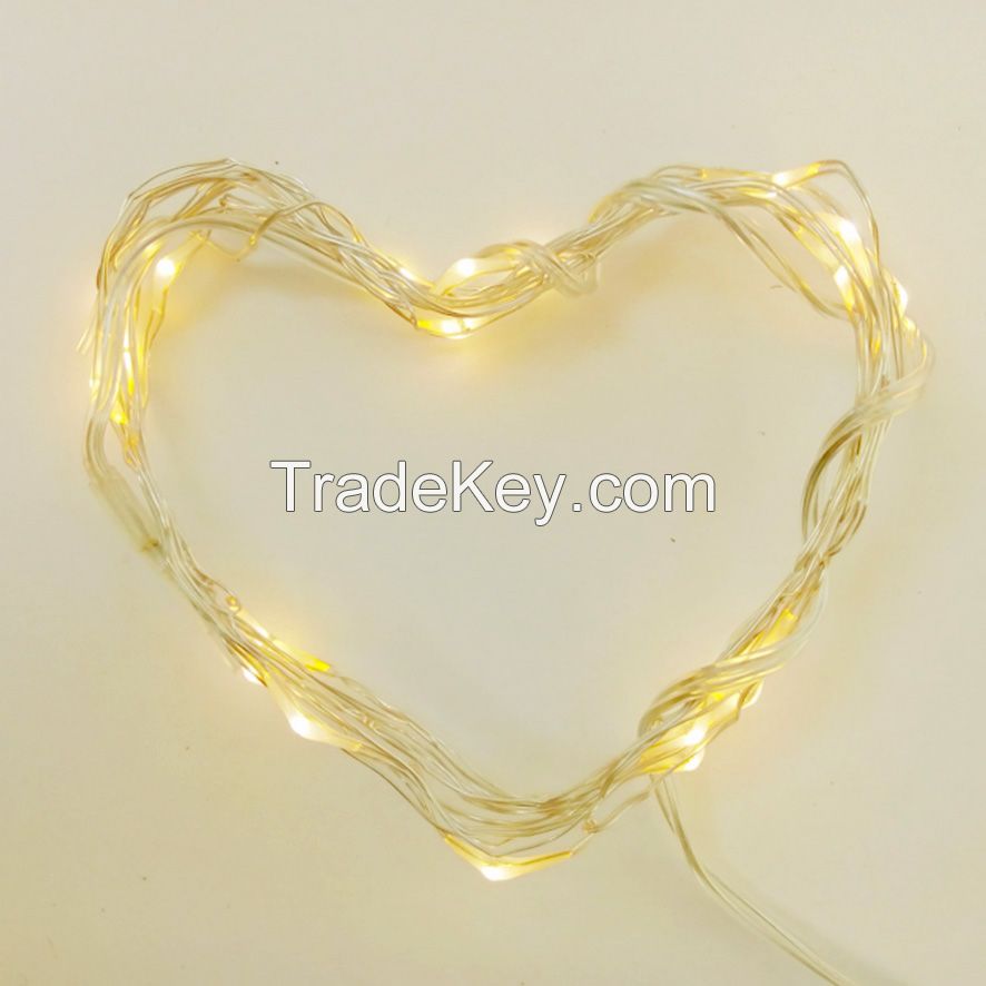 20 Bulb Warm White Decoration String Light Cable Lamp Battery