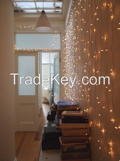 100 LED CE Plug Curtain String Light Indoor Home Decoration