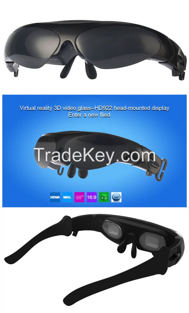 VR Glasses, 3D Glasses, FPV glasses, Video Glasses, Head-mounted Display HDMI interface, SUOYING HD922