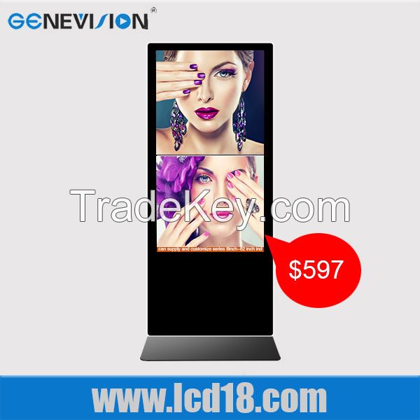 Floor standing video display advertising digital signage