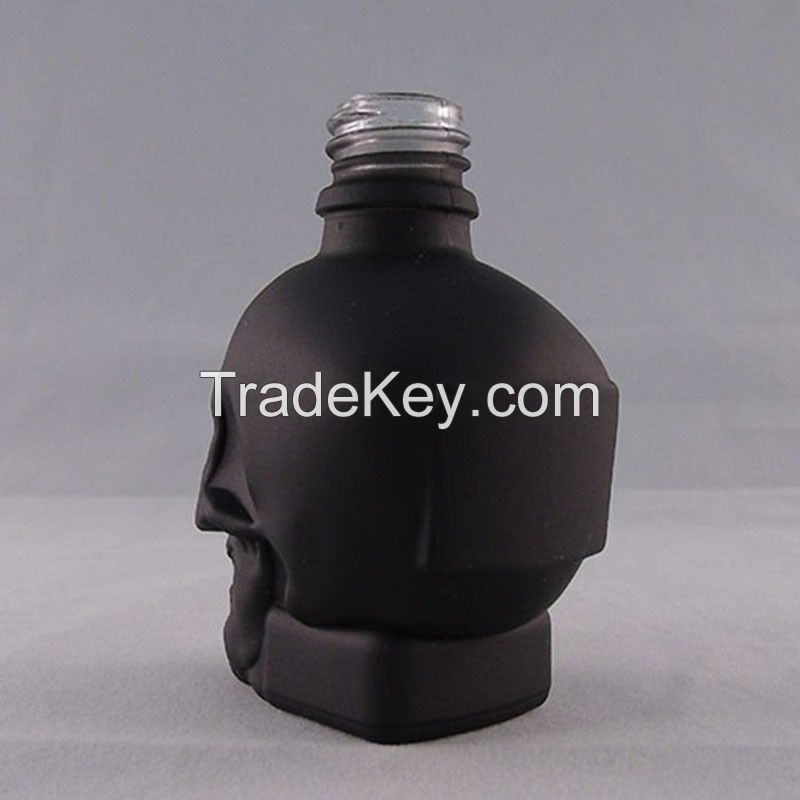 Empty glass Skull shape Dropper Bottle Applicator Liquid Container e liquid