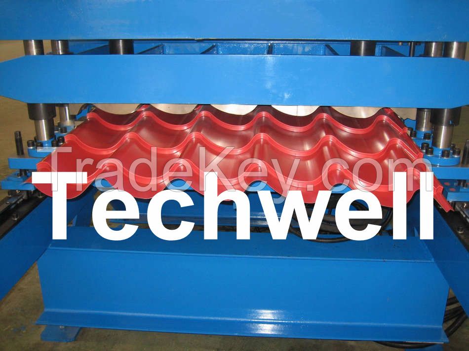 Minimalist Metal Roof Tile Roll Forming Machine With 18 Forming Stations