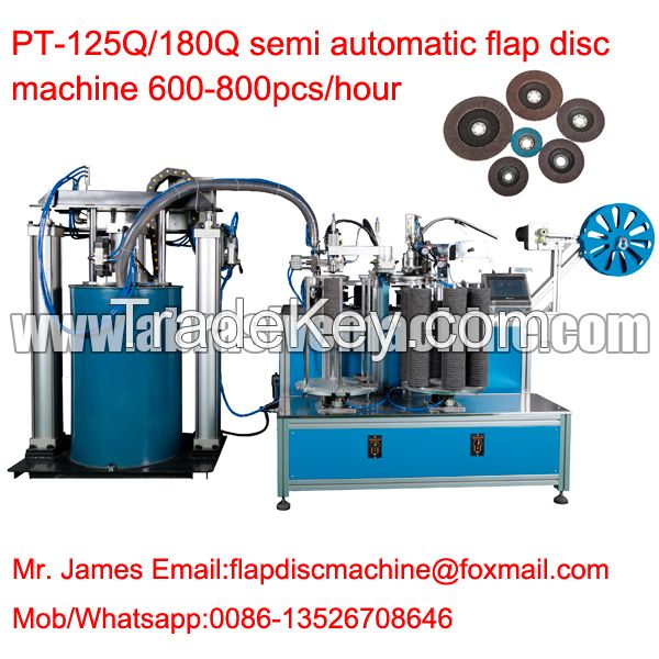 PT-125Q/180Q full automatic flap disc machine