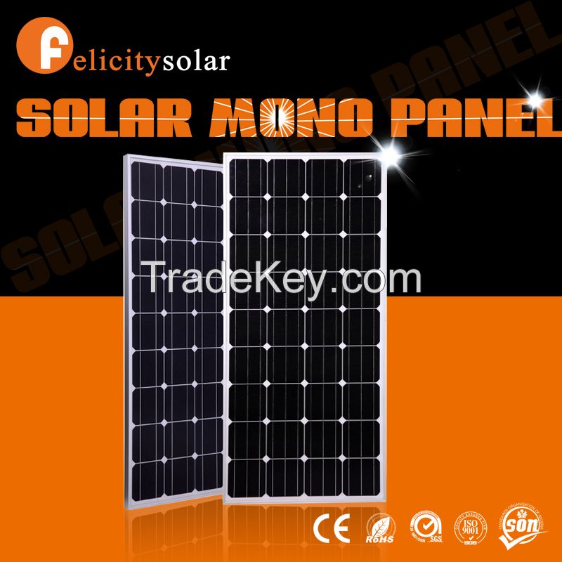 Taiwan cell 150W 18V monocrystalline solar panel for home power system