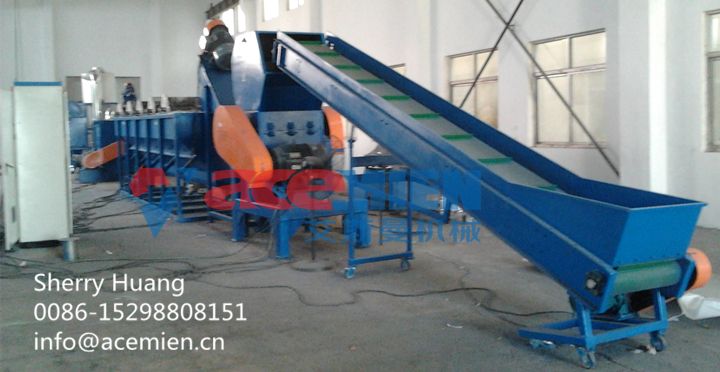 Good Quality Waste Plastic PE PP Film Bag Washing Line / Recycling Machine