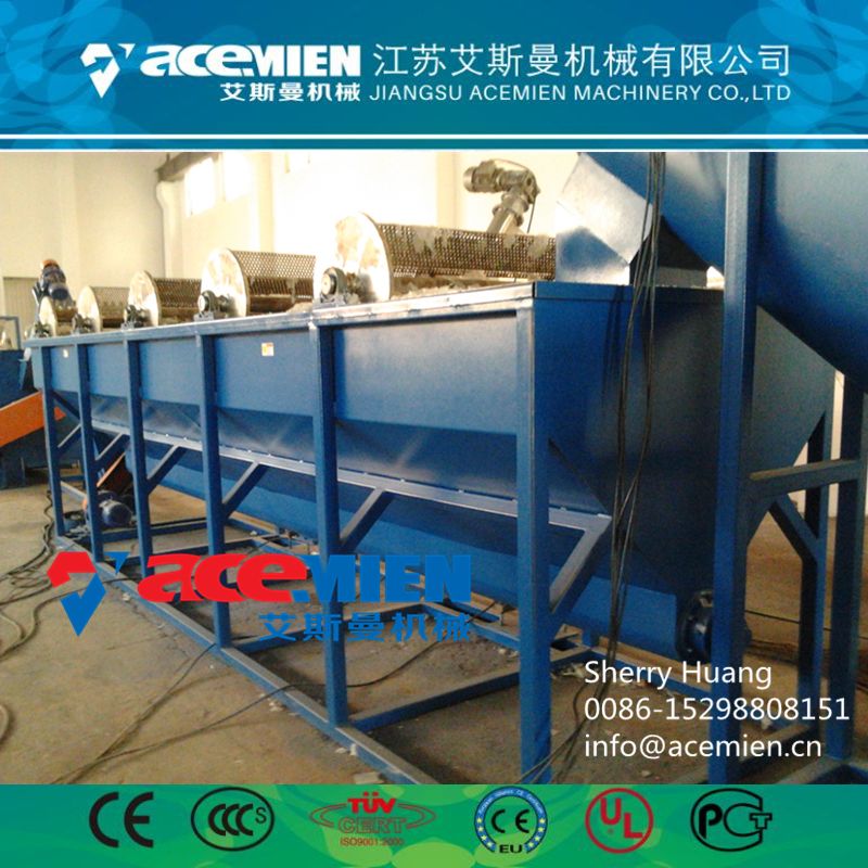 Recycled Agriculture PE PP Film Flakes Washing Machine / Recycling Line