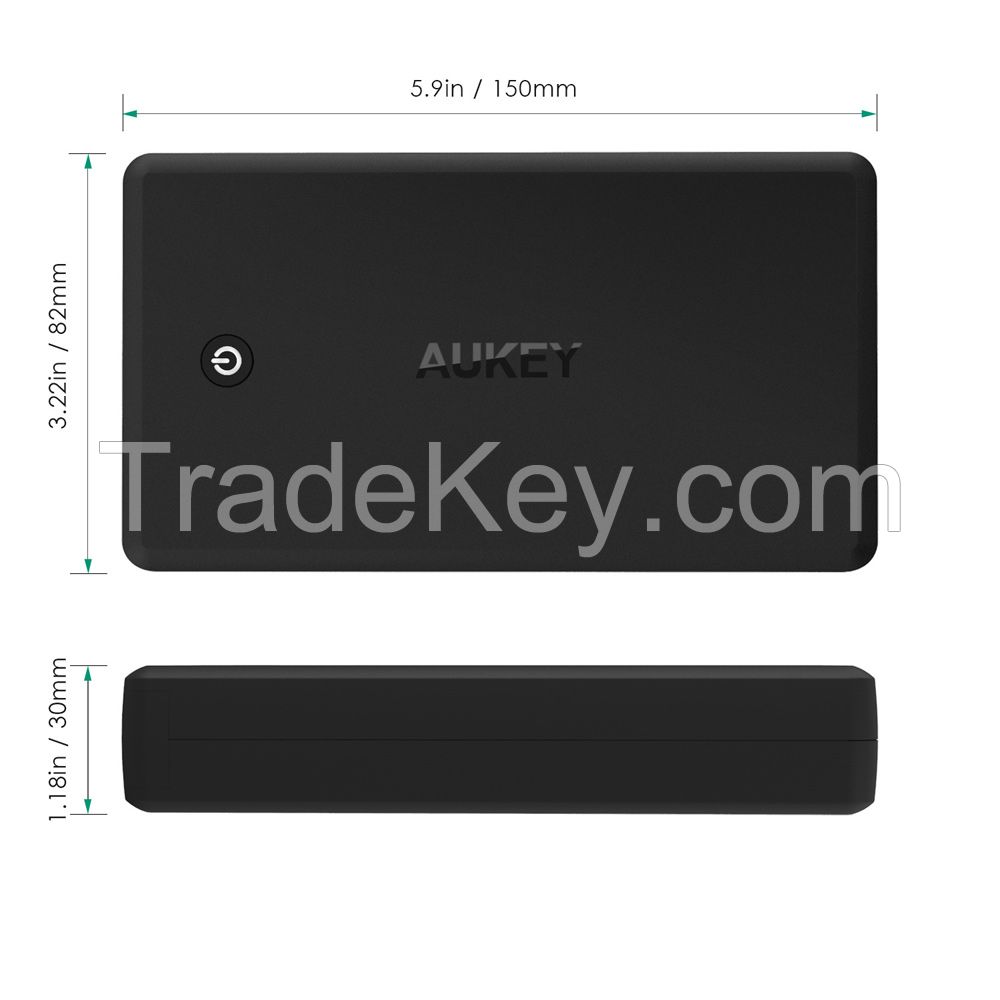 AUKEY PB-T11 30000mAh 2-Port USB Power Bank with Quick Charge 3.0
