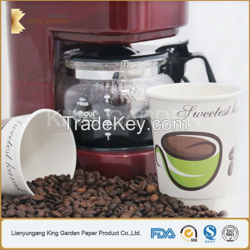 Ecofriendly PE/PLA lined single/double wall paper cup