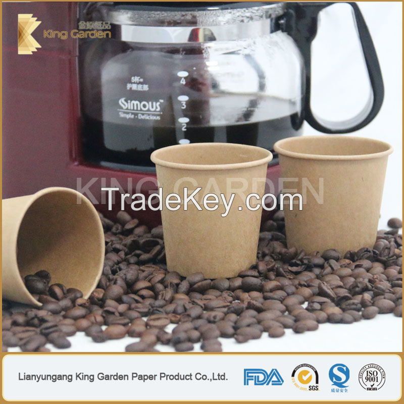 pinted single all paper cup for hot coffee and tea 