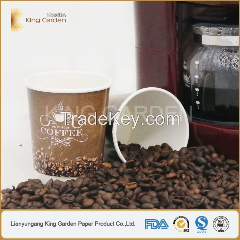 heat insulated double wall paper cup with customized printing