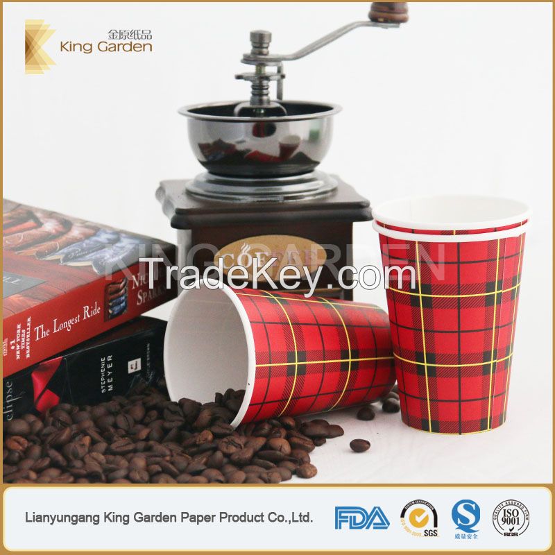 full color custom design printed single wall cup 