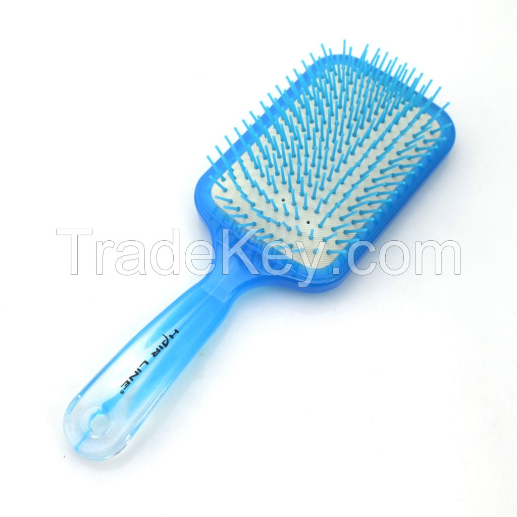 new type transparent plastic hairbrush