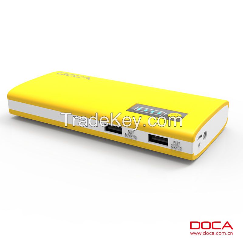 13000mah power bank D566I fashion and colorful usb outputs