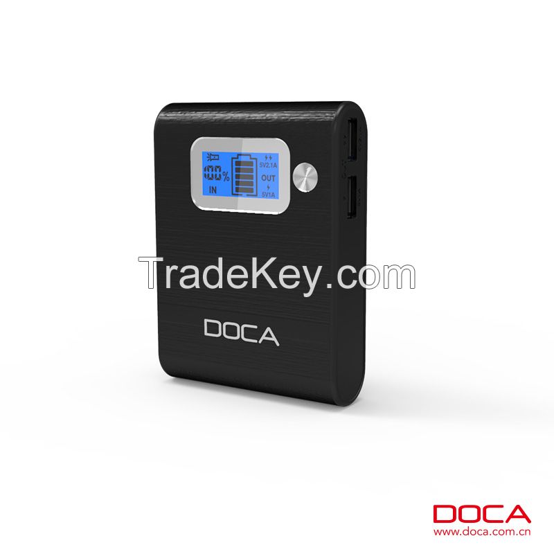 Newest DOCA D565 7800mAh dual USB portable power bank