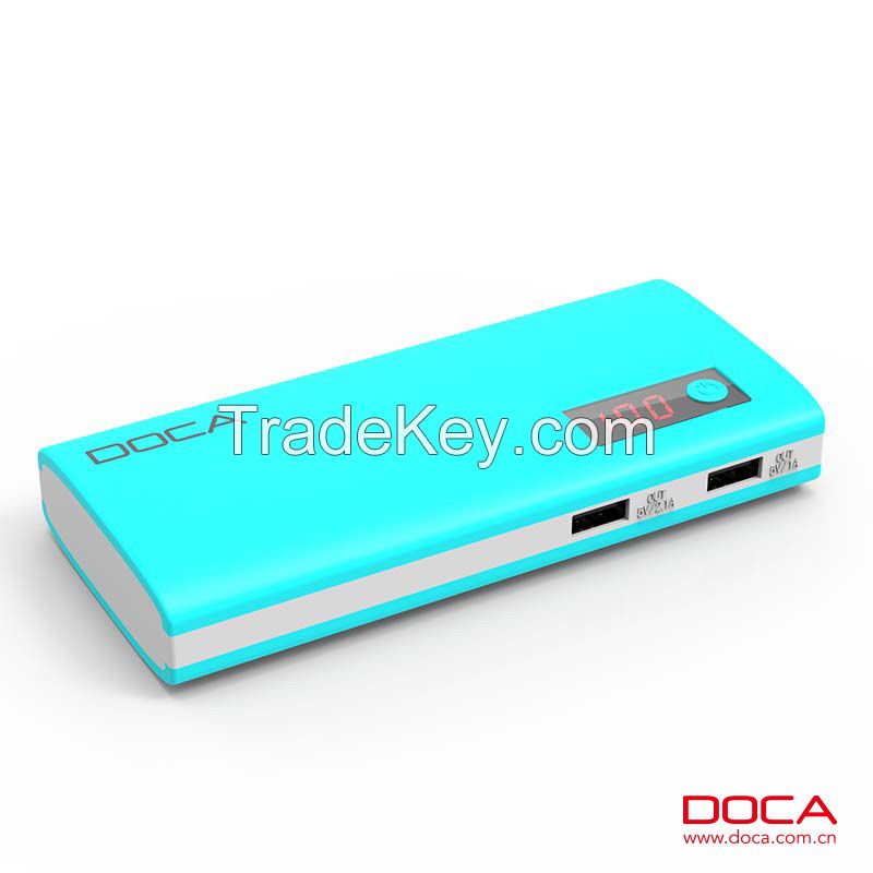 13000mah power bank D566II newest  design  LED display Dual USB output 