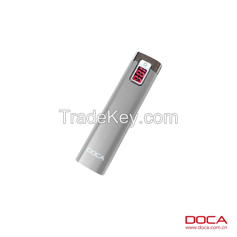 DOCA D516 2600mAh portable power bank with digital disply