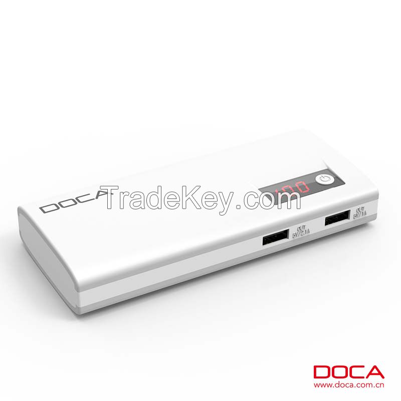 13000mah power bank D566II newest  design  LED display Dual USB output