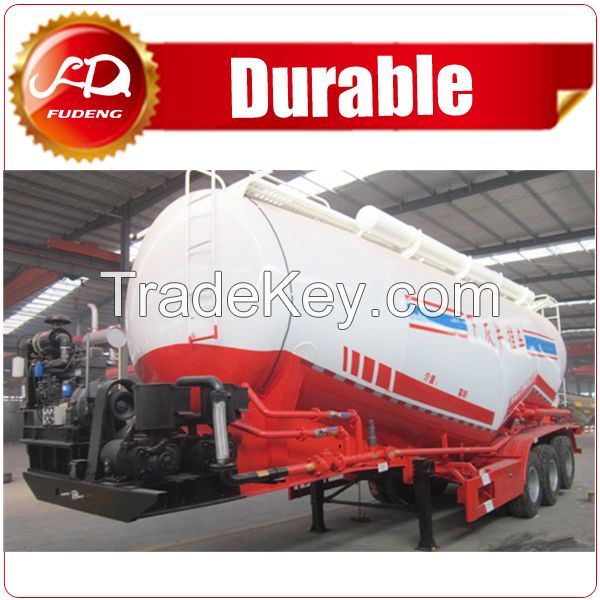 China 3 axles powder material bulk cement transport tanker truck semi-