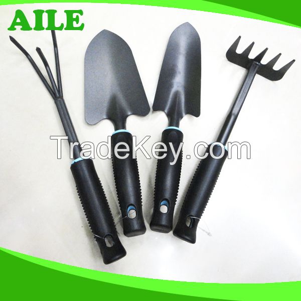 4pcs Small Black Metal Garden Tool Set