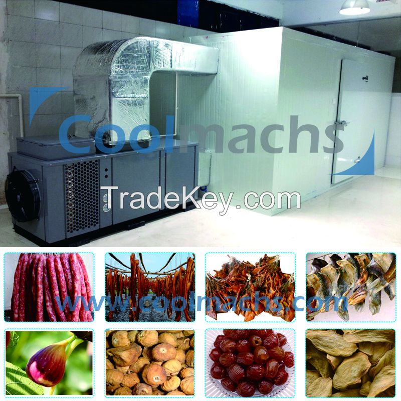 Heat pump tunnel dryer for fruits vegetables meat fish drying and dehydration