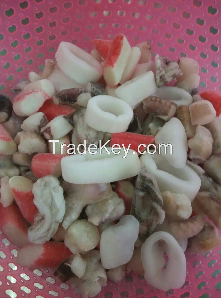 Fresh frozen seafood mix,Squid ring,Squid tentacle,Shrimp,crab stick,Combinacion De Mariscos