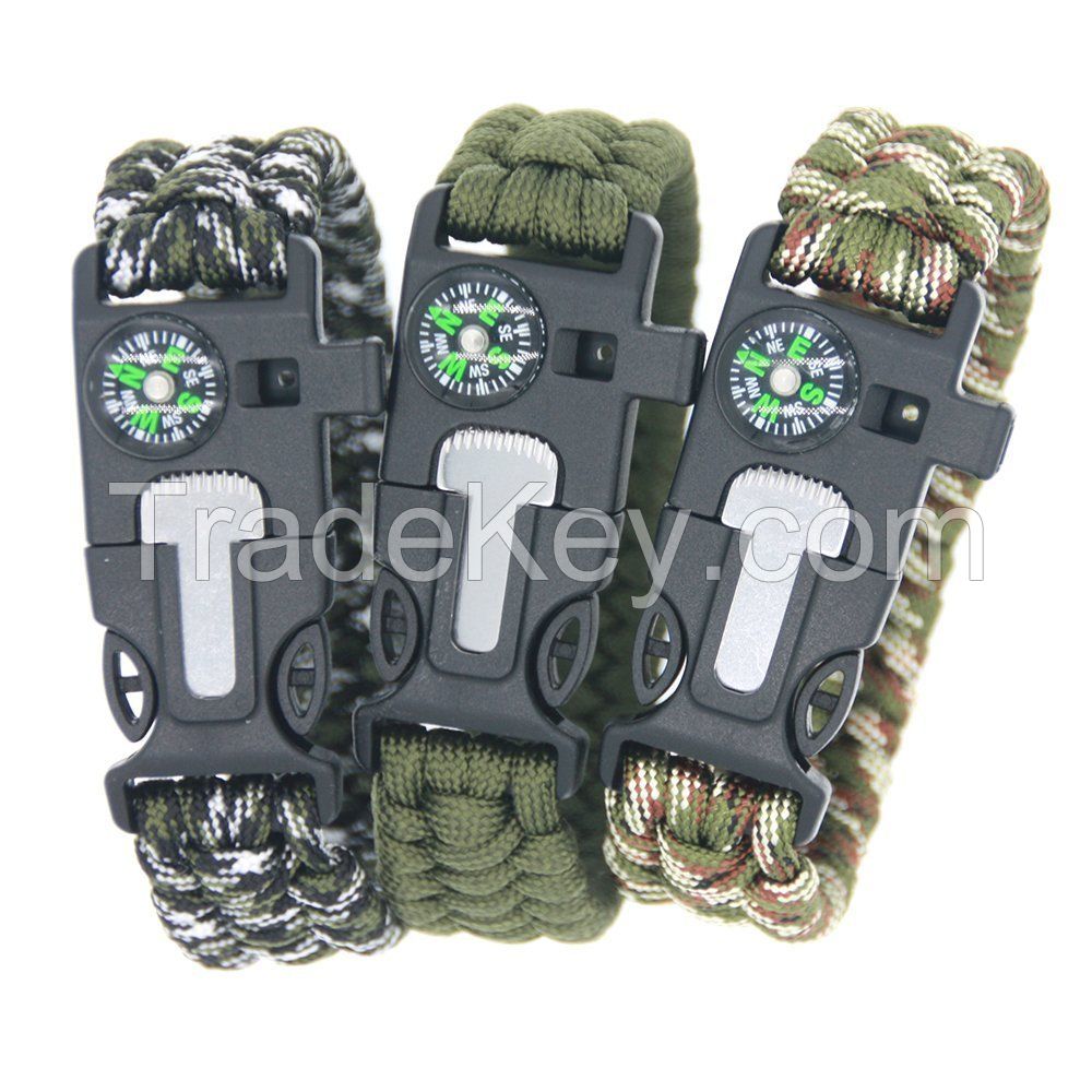 weaves style paracord survival bracelets