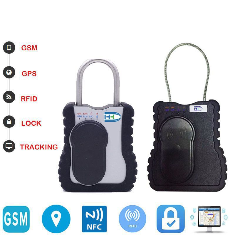 GPS/RFID/NFC tracking lock padlock /e-seal for Vehicle/Container/Cargo asset