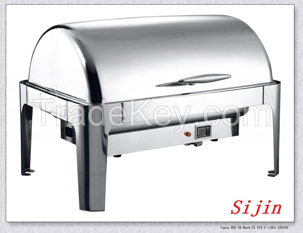 full size roll-top hotel buffet chafing for catering