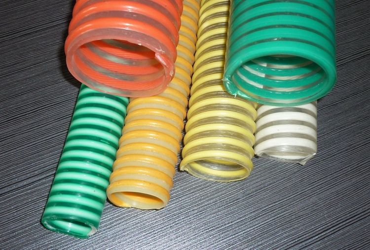 Yellow/Blue/Red/Green Flexible Helix Water PVC Suction Hose