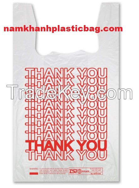 HDPE shopping t shirt plastic bag for UK and EU