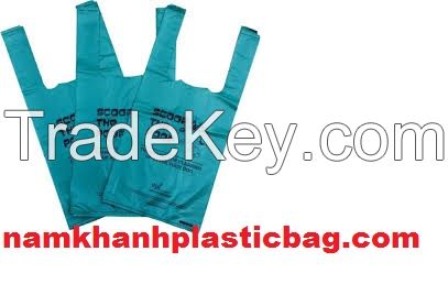 HDPE poop dog waste bag vest carrier plastic bag