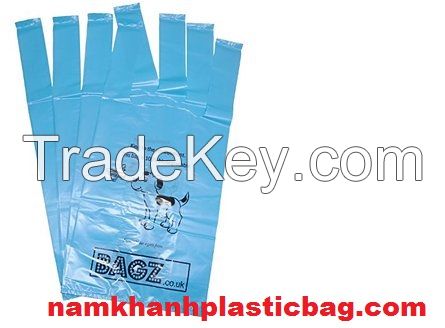 HDPE  poop dog waste bag t shirt plastic bag cheap price