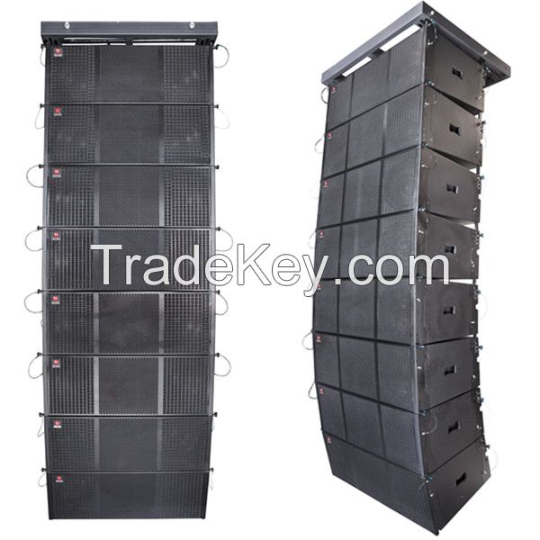 3 way dual 12 inch line array speaker system pro audio